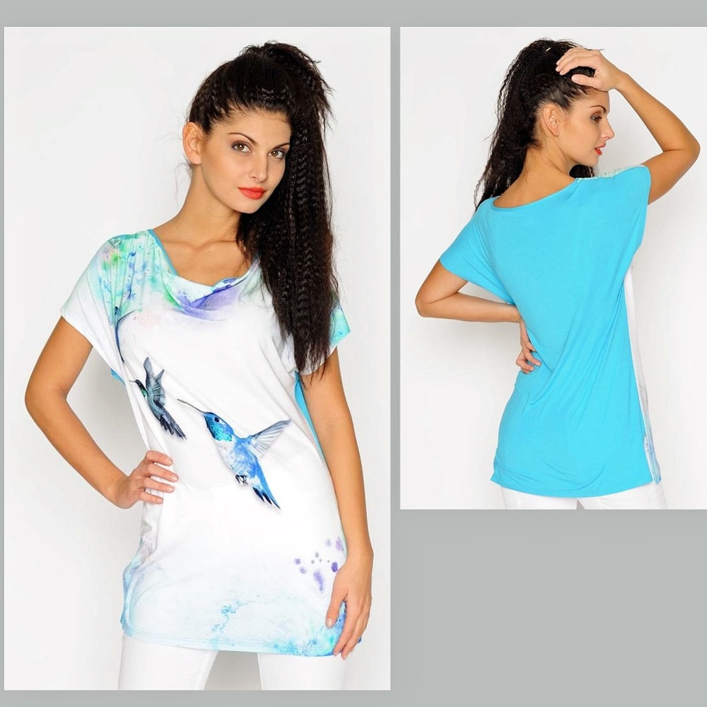 HUMMINGBIRD SUMMER BLOUSE MADE IN EUROPE